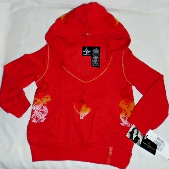 Vintage Rare Red Hooded Pullover fashion Jacket Top - Picture 2 of 5